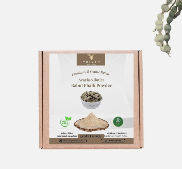 Pure Acacia Nilotica Babul Phalli Powder Keekar Phali Vachellia Nilotica 100gm