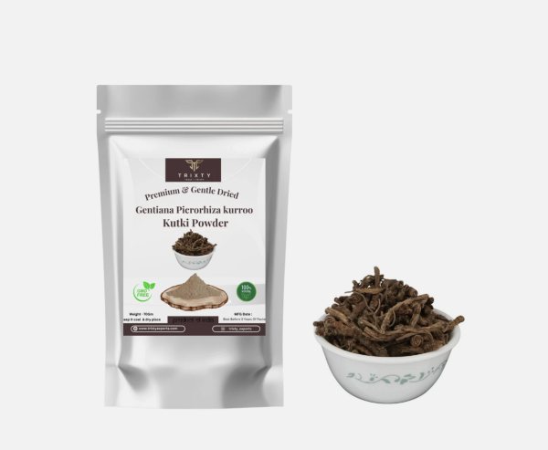 Trixty Kutki Powder Gentiana kurroo Picrorhiza kurroa Herbal Pure Indian 100gm